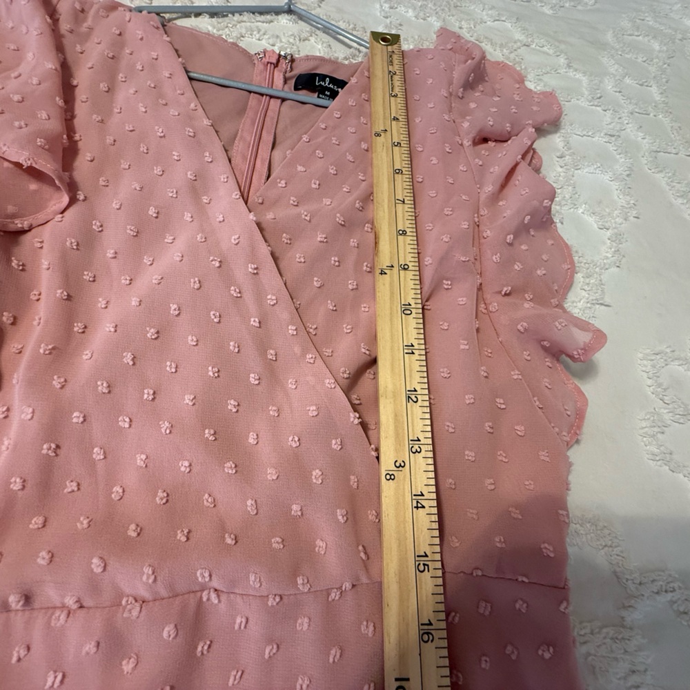 Lulu's Love Story Light Pink Swiss Dot Maxi Dress- Sz Medium Sold Out online! - Picture 10 of 10